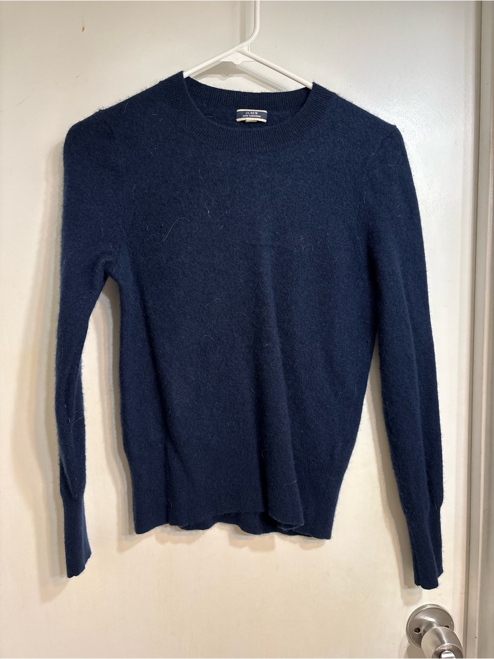 J. Crew Women’s Navy Crewneck Cashmere Sweater